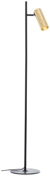 Brilliant Stehlampe Marty LED-Stehleuchte, 130 cm, GU10, 350 lm, 3000 K, schwarz/matt goldfarben