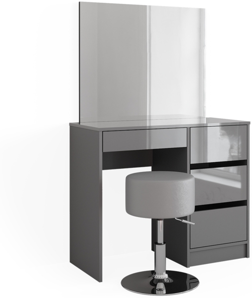 Schminktisch-Set Sherry Grau 90 cm mit Hocker Vicco
