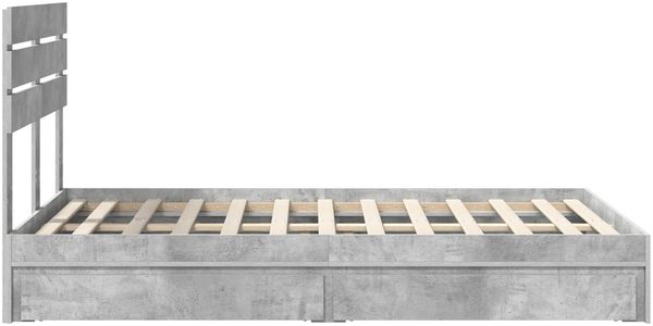 vidaXL Aufbewahrungsbett Beton Grau 135 x 190 cm Holzwerkstoff 3411576 Bild 9