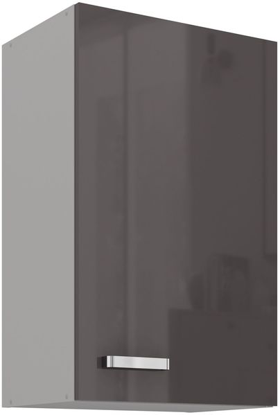Küchen Hängeschrank 45 Hochglanz Grau Küchenzeile Küchenblock Küche Grey Bianca