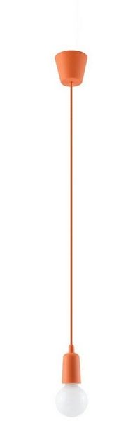 Licht-Erlebnisse Pendelleuchte NESSA, ohne Leuchtmittel, Hängelampe Orange verstellbar bis 90cm E27 Wohnzimmer Küche