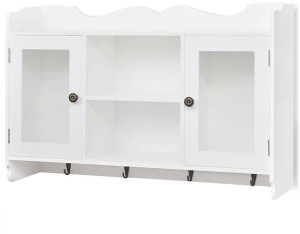 tinkaro Wandregal Wandschrank MORTON Holz Bücher/DVD/Gläser Aufbewahrung Kast, 1-tlg.
