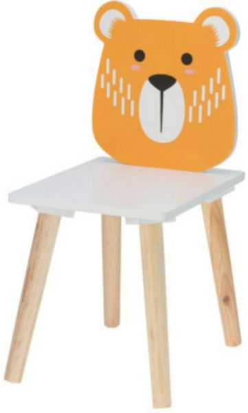 Koopman Kinderstuhl Kinderhocker MDF 52x30x24 cm Fisch / Elefant / Wal / Bär zur Auswahl (Stück, 1 St), Bär, MDF, Stuhl, demontiert