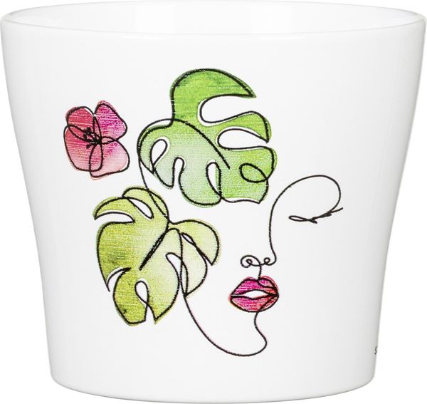 Scheurich Übertopf Green Love Ø 15,2 x 12,8 cm weiß