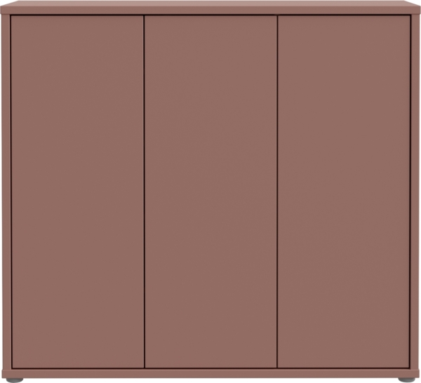 Schuhkommode >ALICE SPRINGS< 8 Böden, push to open, in Terrakotta - 109,2x99,1x34,9cm (BxHxT)