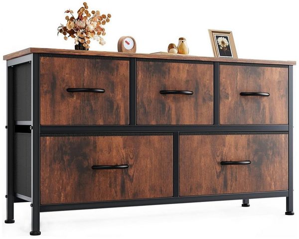 DUMOS Schubkastenkommode Kommode mit Stoffschubladen Stauraumschrank Schubladenschrank (Schubladenkommode), Mit 4, 5, 7, 8, 9 Schubladen