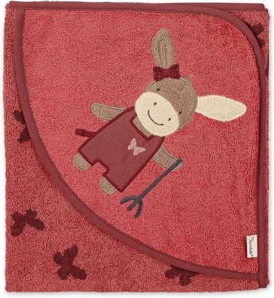 Sterntaler® Badetücher Kapuzenbadetuch 80 x 80 cm Emmily, 100 % Baumwolle (1-St), Handtuch zum Baden - Badetuch 80x80 Esel Emmily mit Schmetterlingen - Baby Kapuzenhandtuch aus weichem Jaquard Frottee mit Applikation Bild 4