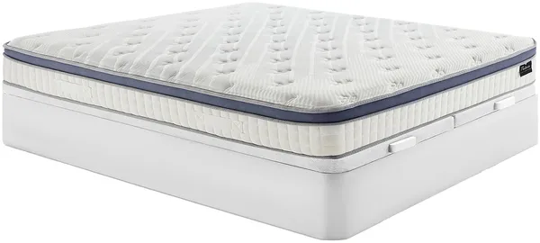 Vente-unique - MALAO Mattress and bed base set StoffHolz, Platte Weiß - B 180 cm x H 25 cm30 cm x L 200 cm