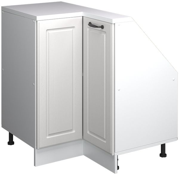 Eck-Küchenschrank für Dachschrägen R-Line Weiß Landhaus 75.6 cm mit 1 Tür Vicco