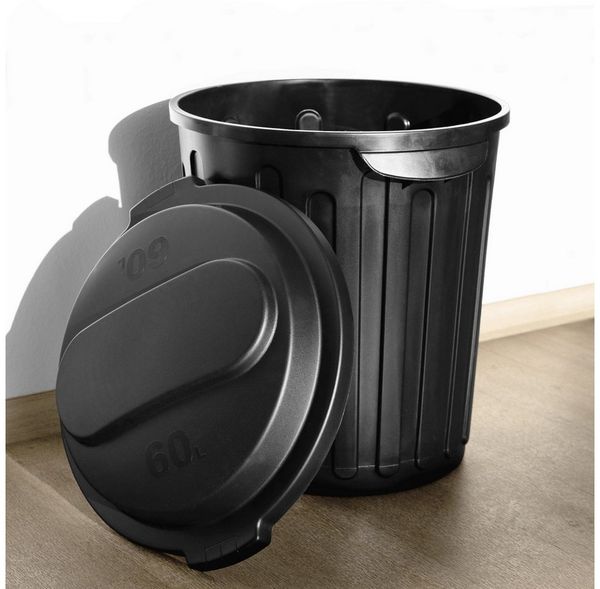 Floordirekt Mülleimer Abfalleimer Robin Geruchsdicht, Hygienisch & Leicht zu Reinigen, 60 L