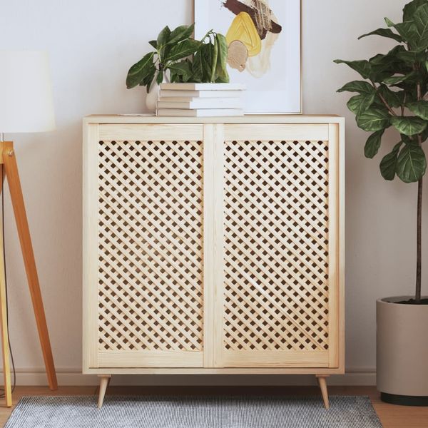 vidaXL Schranktüren 2 Stk. Gitterdesign 49,5x99 cm Massivholz Kiefer 372797