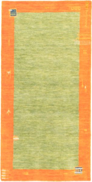 Gabbeh Teppich - Indus - 140 x 70 cm - hellgrün