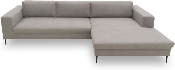 DOMO Collection Modica, Ecksofa, Microfaser silber, 329 x 173 cm Bild 6