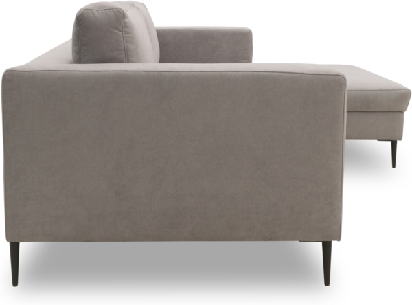 DOMO Collection Modica, Ecksofa, Microfaser silber, 329 x 173 cm Bild 4