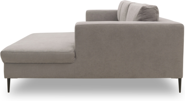 DOMO Collection Modica, Ecksofa, Microfaser silber, 329 x 173 cm Bild 3