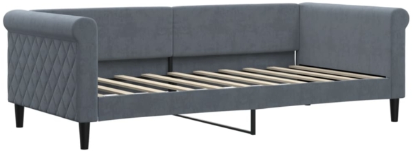vidaXL Tagesbett Dunkelgrau 90x190 cm Samt 354258