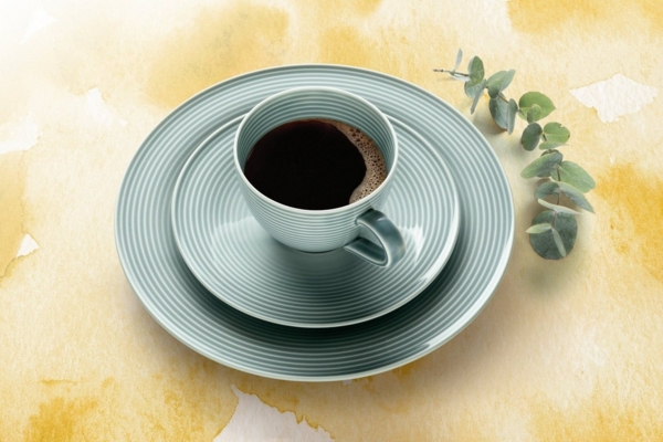 Seltmann Weiden Beat Color Glaze Kaffeeservice 18-teilig - Arktisblau Bild 2