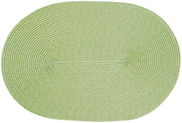 Haus und Deko Platzset Platzset oval ca. 45x30 cm Bast Optik Platzdeckchen Tischset geflochte, (1-St)