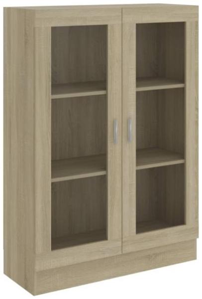 vidaXL Vitrinenschrank Sonoma-Eiche 82,5x30,5x115 cm Holzwerkstoff 802753