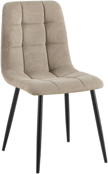 CLP Esszimmerstuhl Antibes Cordbezug gepolstert mit Rückenlehne,taupe