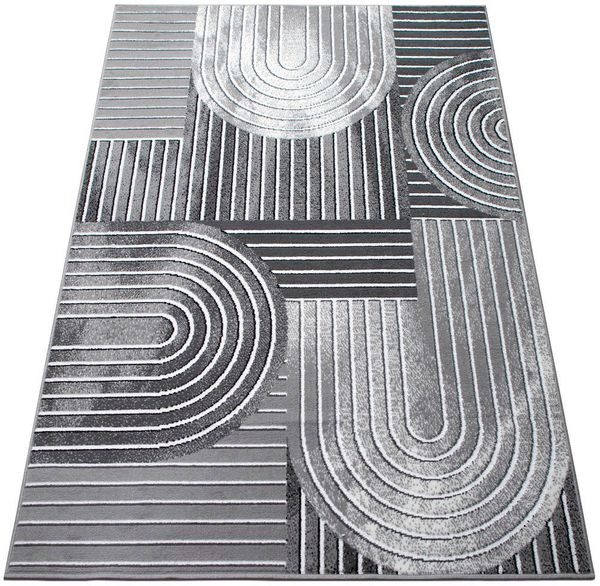 OTTO home Teppich Lysandra, rechteckig, Höhe: 8 mm, 3D-Effekt, softer Kurzflor, pflegeleicht, leichter Glanz, Scandi-Look