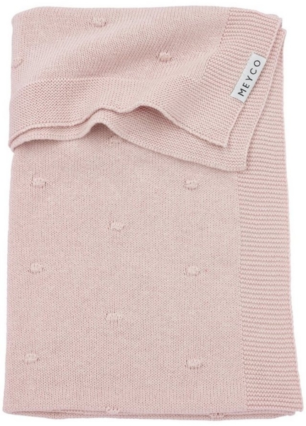 Meyco Mini Knots Babydecke 75x100 cm Soft Pink Rosa