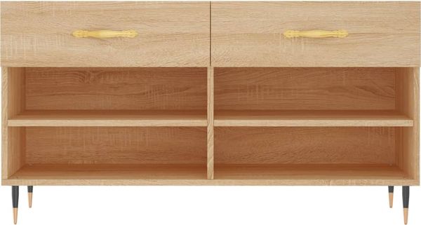 vidaXL Schuhbank Sonoma-Eiche 102x35x55 cm Holzwerkstoff 829719 Bild 6