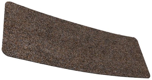 ANRO Fußmatte POET Schuhparkplatz schmal Schmutzfangmatte Unifarben, eckig, Höhe: 3 mm, Schuh-Abstellplatz rutschfest 25x60cm Kräusel Braun wasserdicht