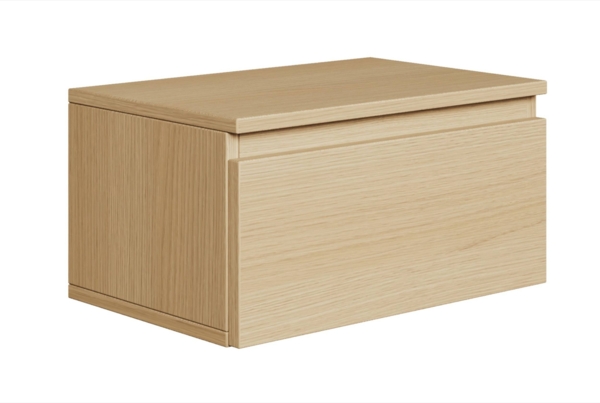 Selsey 'Bemmi' Wandnachttisch mit Schublade, Eiche Lindberg, ca. 25,5 x 49 x 32 cm