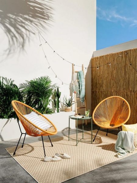 benuta Outdoorteppich Taissa, rechteckig, Höhe: 5 mm, Kunstfaser, Berber, Ethno-Style, Wohnzimmer