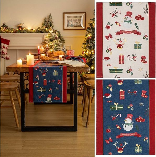 BTTO Tischdecke Weihnachtlich kariertes Dekorativer Tischläufer,Tischläufer Platzsets, Weihnachtstischdecke für Party Esszimmer Küche
