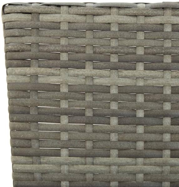 vidaXL Gartenbank mit Kissen, Polyrattan / Stahl grau, (130-176) x 70 x 80 cm Bild 8