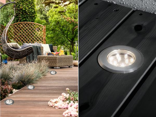 KONSTSMIDE No. 7465-000 Outdoor Mini LED Bodenspots 3tlg. Edelstahl