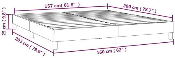 Boxspringbett Dunkelbraun 160x200 cm Stoff [3120873] Bild 9
