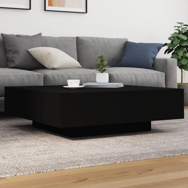 vidaXL Couchtisch Schwarz 100x100x31 cm Holzwerkstoff 836596