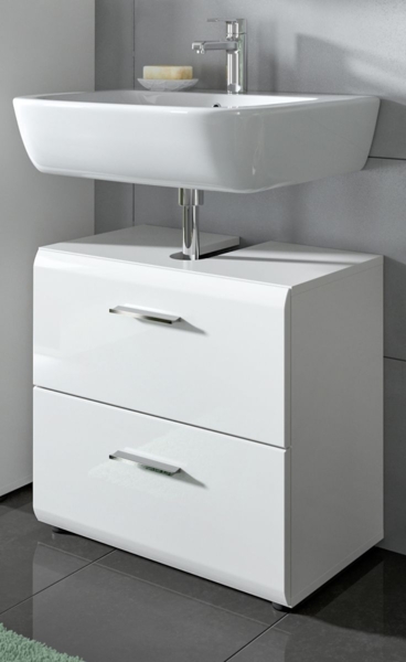 Waschbeckenunterschrank Cover in weiß Hochglanz 60 cm