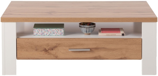 Couchtisch LIV'IN Matera, Weiß, Holzfarben, 110 x 42 x 65 cm