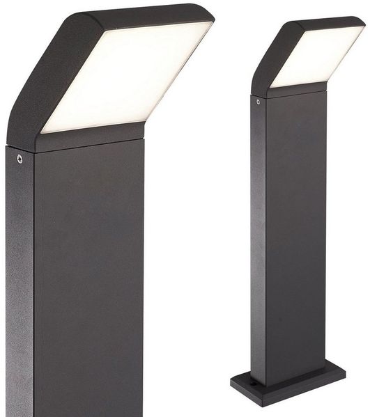 Maxkomfort LED Außen-Stehlampe, Standleuchte mit/ohne Bewegungsmelder, 10W Warmweiß 3000K, ohne Bewegungsmelder, LED fest integriert, Warmweiß, 3000K, Außenstandleuchte für Garten, Weg & Eingangsbereich - IP54 10W