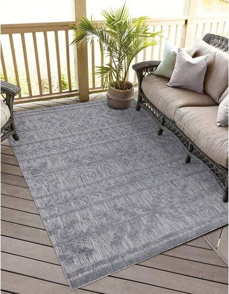 Carpet City Teppich In-& Outdoorteppich Santorini 411, 3D-Effekt, Boho-Optik, rechteckig, Höhe: 5 mm, Wetterfest & UV-beständig für Terrasse, Balkon, Küche, Flur