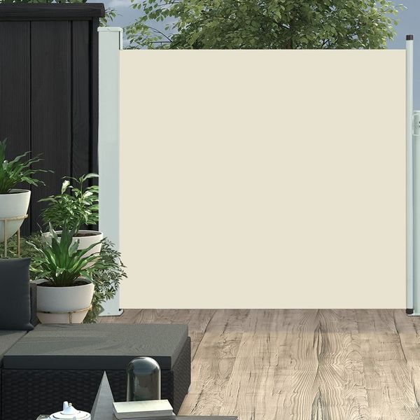 vidaXL Ausziehbare Seitenmarkise 170×300 cm Creme 48365