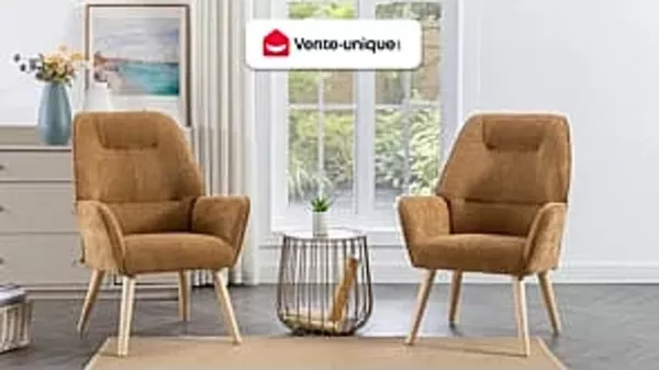 Vente-unique - OSIMO Sessel Stoff Braun - B 71 cm x H 92 cm x L 62 cm
