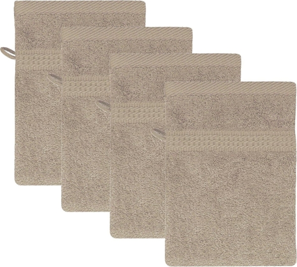 TRENDBUY24 Waschhandschuh Waschhandschuh 16x21 cm Frottee Baumwolle 4er, (4-St), Besonders saug- und strapazierfähig Bild 3