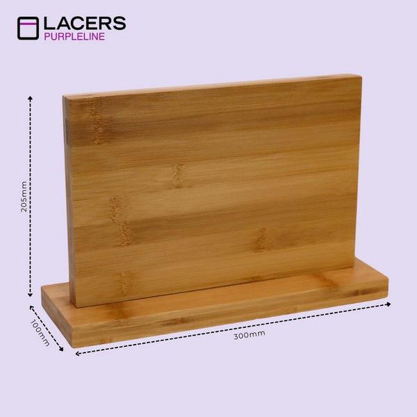 Lacers Magnet-Messerblock Lacers Purpleline Messerhalter Magnetisch Holz Messerblock aus Bambus (1tlg), magnetisch, antirutsch Füße, platzsparend, für alle Messerarten