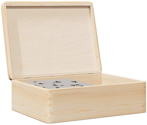 vidaXL Holzkiste mit Deckel 40x30x13 cm Massivholz Kiefer 4017389