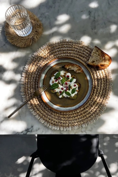 Das Raffia Shell Platzdeckchen - Natur - Natürlich - 38x38x1cm Bild 3