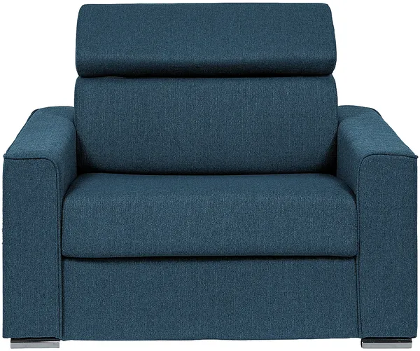 Vente-unique - VIZIR Sessel Stoff Blau - B 95 cm x H 105 cm85 cm x L 127 cm