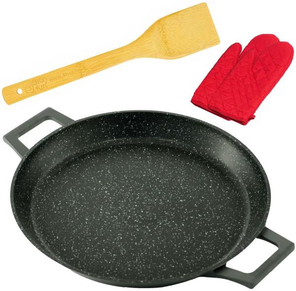 Paella-Pfanne Ø36 cm Bräter Bratpfanne Paellapfanne Servierpfanne Schmorpfanne Induktion