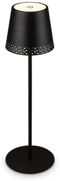 BRILONER – LED Akku Tischleuchte 2 in 1, Stufenweise Dimmbar, Touch, Mobiles Licht, LED Tischlampe Aussen, LED Tischleuchte kabellos, Schwarz