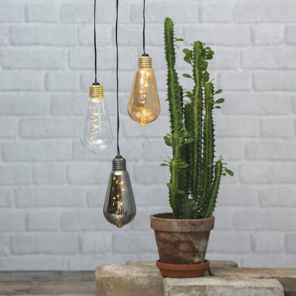 LED-Deko-Licht "Glow", 5 warmwhite LED, Rauch-Glas