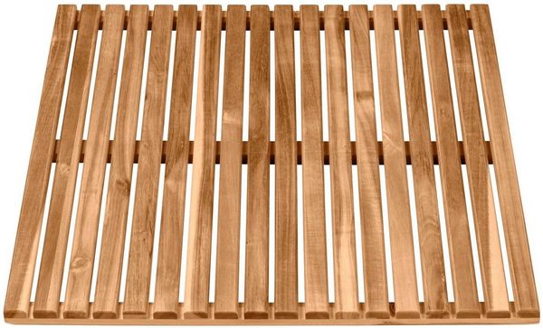 WENKO ACACIA Badematte 55 x 55 cm, Braun, aus Akazienholz